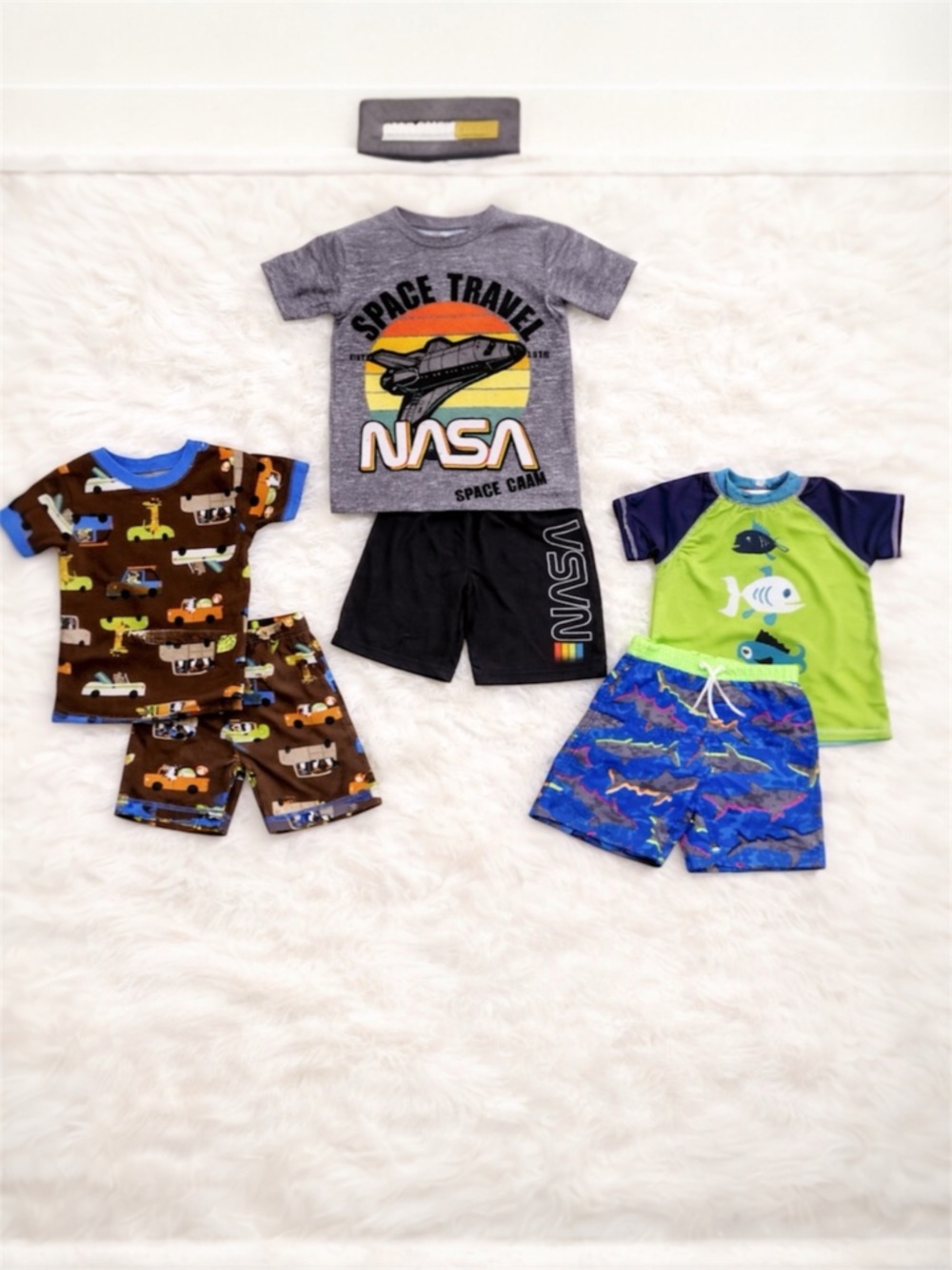 3 Pc Boys Outfit Bundle NASA Carter’s Sol Swim Size 4/5